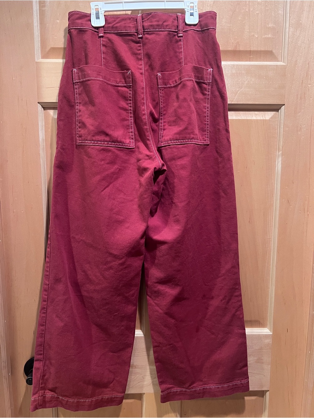 BDG Urban Outfitters Women Rust Wide Leg Utility Pant Contrast Stitch W27 Grunge - Picture 3 of 12